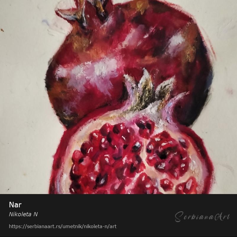 Nar, Tempera/Papir, Nikoleta N