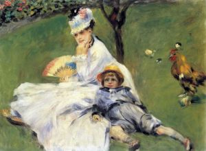 Camille Monet and her son Jean in the garden of Argenteuil