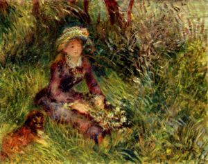 Madame Renoir with dog