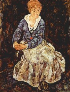 Portrait of Edith Schiele sitting