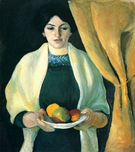 Portrait with apples (portrait of the wife of the artist)