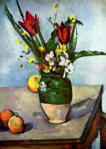 Still Life, Tulips and Apples