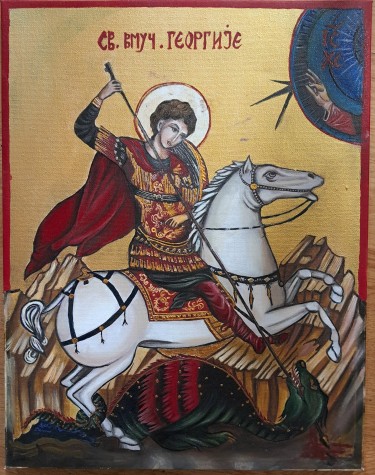 Ikona  Sveti Đorđe, autor Djurković Bogavac Snežana Art As