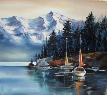 Planinsko jezero, autor Jovanović Milan