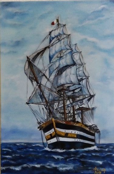 Jedrenjak `Amerigo Vespucci`, autor Anica Mladenovic