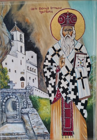 Sveti Vasilije Ostroški, autor Anica Mladenovic