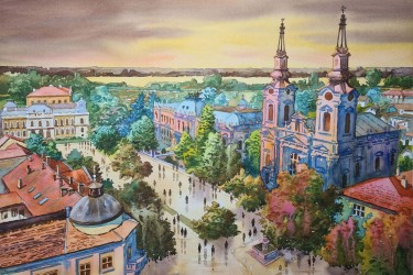 Sremski Karlovci posle kiše, autor Ševo Dejan