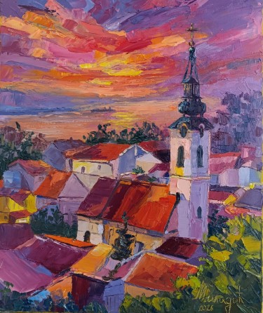 Zemun u suton, autor Miladic Svetlana