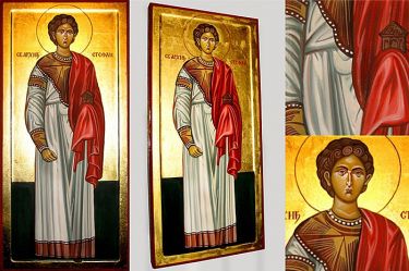 Ikona Sveti Arhidjakon Stefan 30x65 cm, autor PRAVOSLAVNE IKONE- ikonopisac Miloš Timotijević