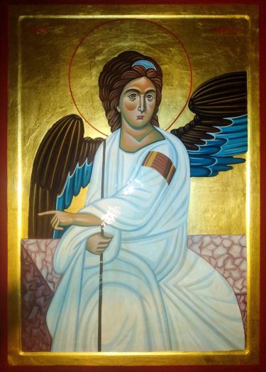 Ikona- Beli Andjeo (Sv. Arh. Gavrilo), 40x50cm, autor PRAVOSLAVNE IKONE- ikonopisac Miloš Timotijević