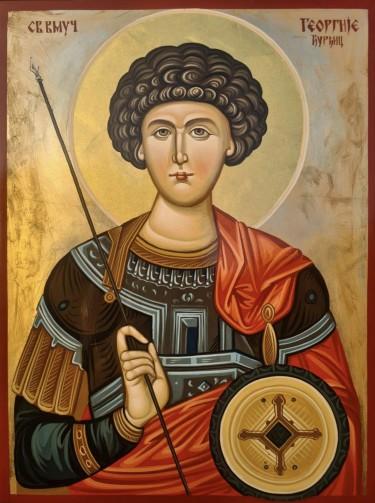 Ikona- Sveti Velikomucenik Georgije Djurdjic, dimenzije 30x40 cm, autor PRAVOSLAVNE IKONE- ikonopisac Miloš Timotijević