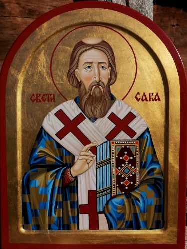Ikona Sveti Sava dimenzije 40x30 cm, autor PRAVOSLAVNE IKONE- ikonopisac Miloš Timotijević