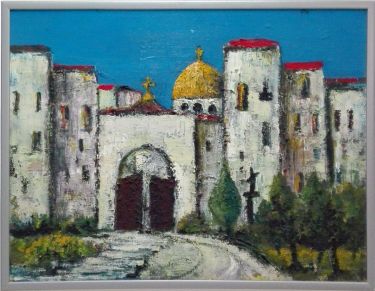 Pred vratima manastira, autor Hadzi Milica Zada