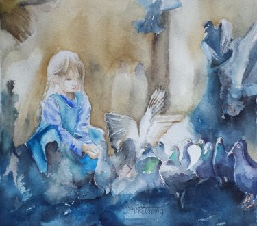 Devojcica na Trgu, autor Petrović Radmila