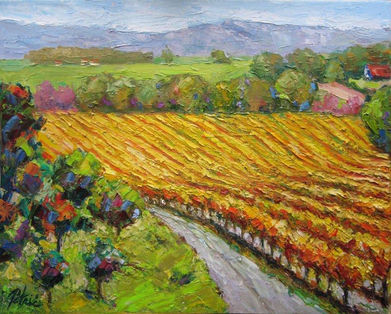 Pogled na vinograde, Slika Petrić Gordan