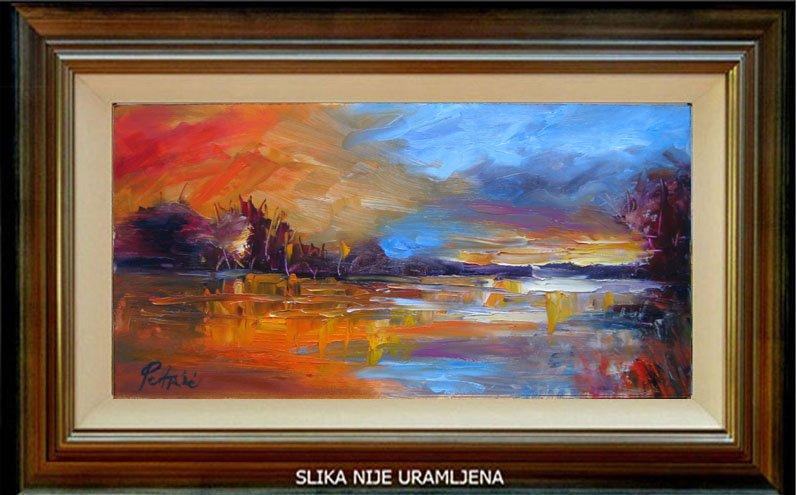 Zalazak sunca nad rekom, Slika Petrić Gordan