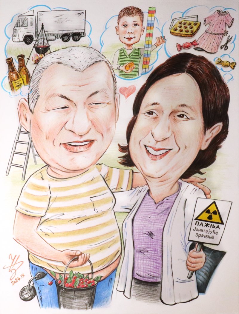 BAKA I DEKA - PORTRET KARIKATURA, Slika ĐUKAN ~ KARIKATURE