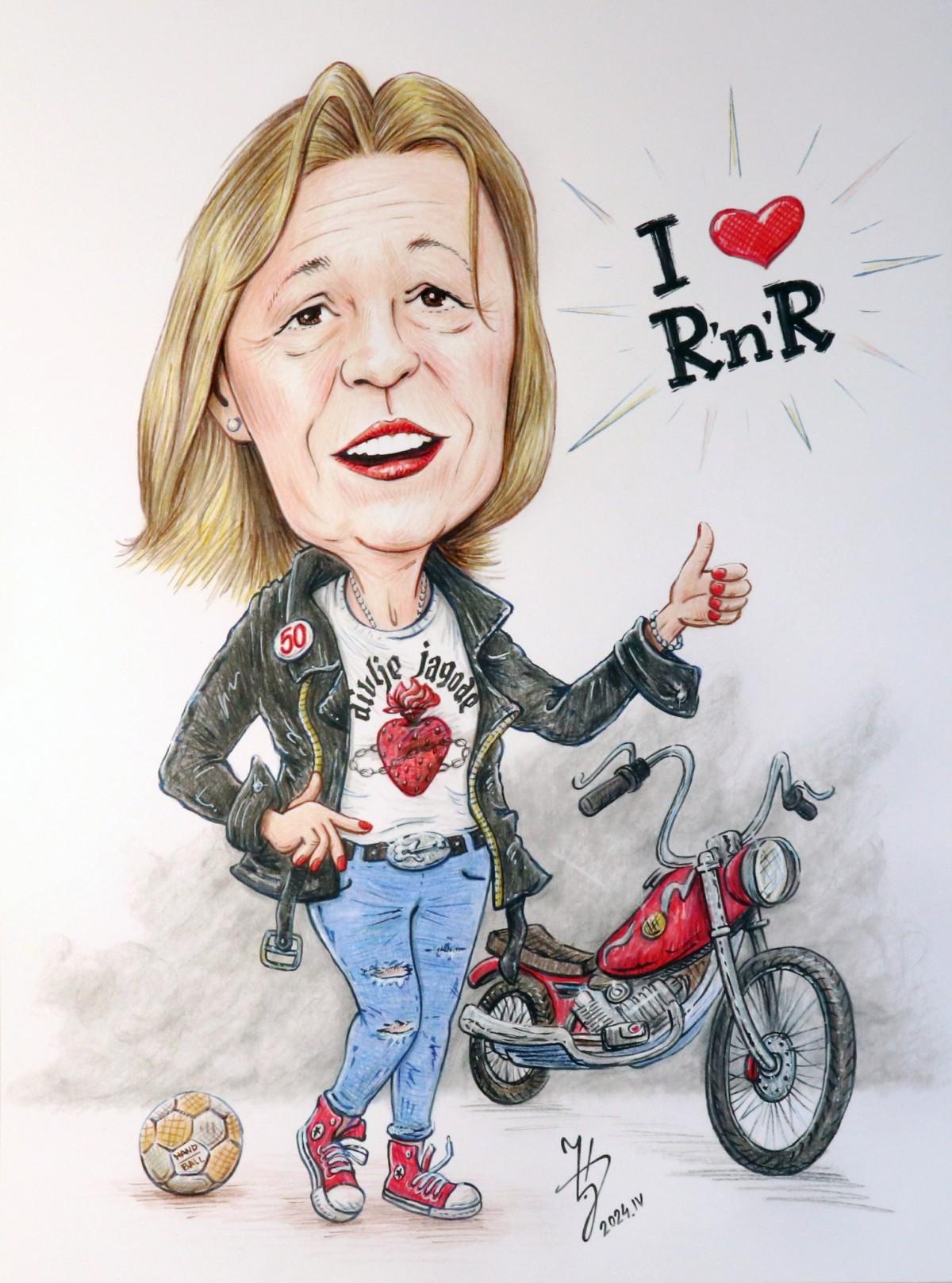 GĐA BARBARA U ROK STILU - PORTRET KARIKATURA