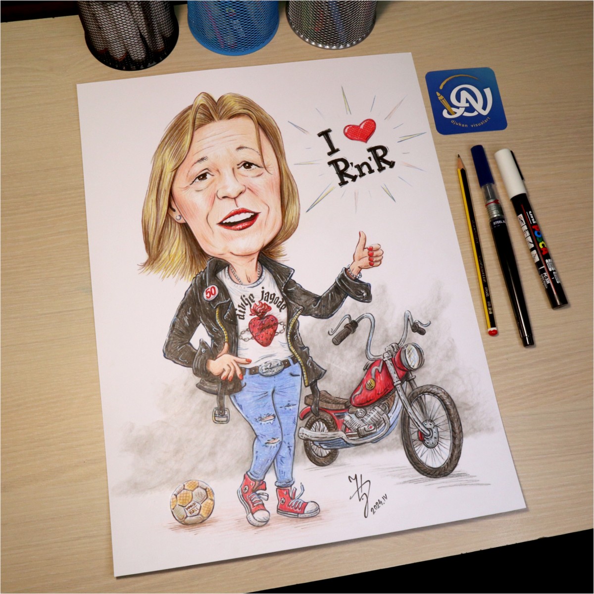 GĐA BARBARA U ROK STILU - PORTRET KARIKATURA