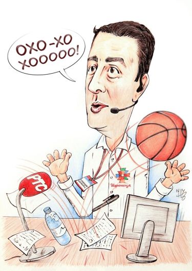 Slobodan Šarenac, portret-karikatura autor Đukić Nenad