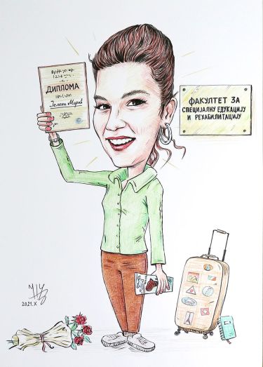 `Jelena`, karikatura autor Đukić Nenad