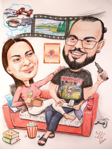 VREME ZA OPUSTANJE - PORTRET KARIKATURA, autor ĐUKAN ~ KARIKATURE