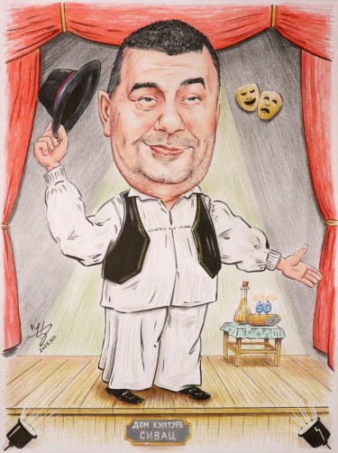 GLUMAC - PORTRET KARIKATURA, autor ĐUKAN ~ KARIKATURE