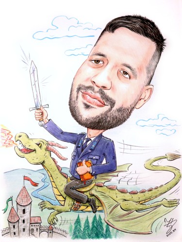 LJUBITELJ FANTASTIČNOG ŽANRA - PORTRET KARIKATURA, autor ĐUKAN ~ KARIKATURE