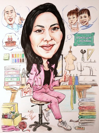 IVANINA SIVACKA RADNJA - PORTRET KARIKATURA, autor ĐUKAN ~ KARIKATURE