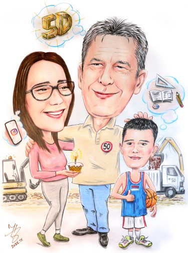 TATIN RODJENDAN - PORTRET KARIKATURA, autor ĐUKAN ~ KARIKATURE