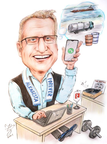 DIREKTOR - PORTRET KARIKATURA, autor ĐUKAN ~ KARIKATURE