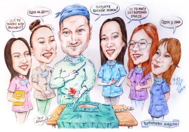 VETERINARI - PORTRET KARIKATURA, autor ĐUKAN ~ KARIKATURE