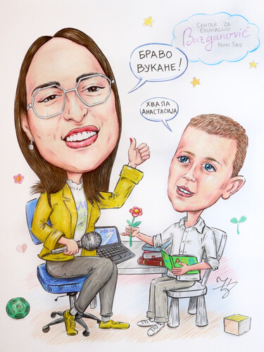 LOGOPED - PORTRET KARIKATURA, autor ĐUKAN ~ KARIKATURE