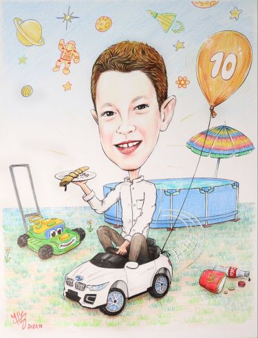 Birthday caricature - Izidor