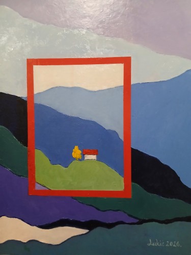 Kućica na brdu, autor Lukić Miroslav