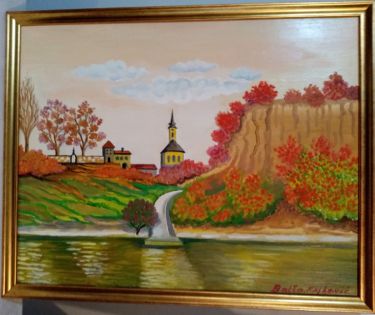 Crveni pejsaž, Ciklus` Pejsaži, autor Rajčević Balša