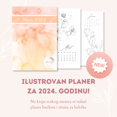 Ilustrovan planer 2024. (crno-beli), autor Milica Grba Mojsilović