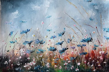 Plavo cvece I, autor Artium paintings