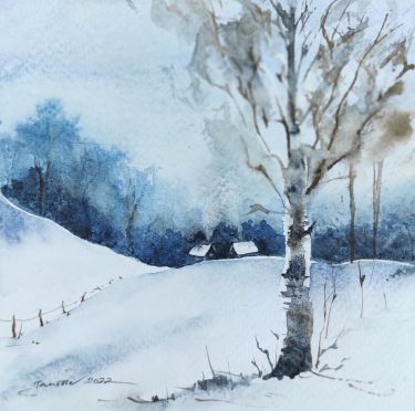 Winter Landscape V autor Godnič Bakoš Žanet