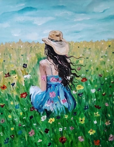 Devojka u polju cveća, autor Art Tatjana
