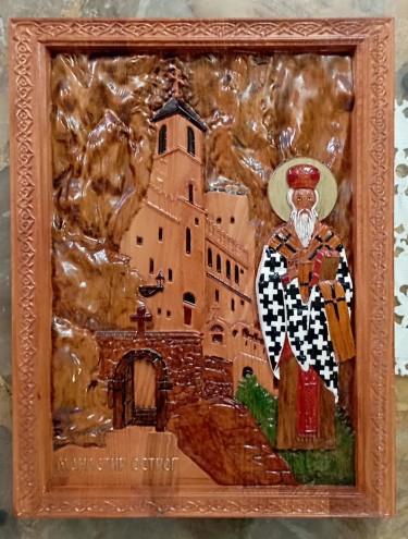 Ikona Ostrog sa Sv Vasilijem, autor Danijela Markovic