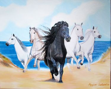 Konji u galopu, autor Marijana Stevancev