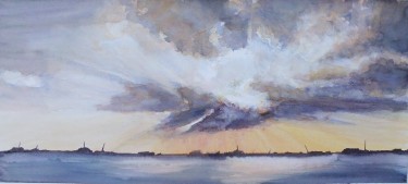 Nebo- akvarel, 55x25cm, autor Simic Dragana