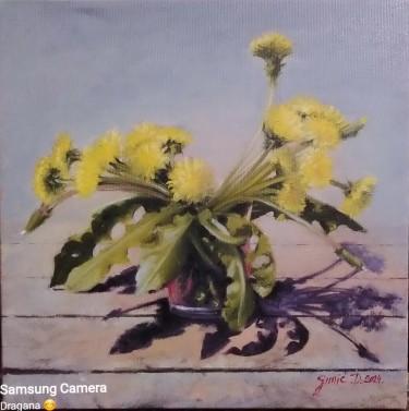 Maslachci- uramljeno ulje na platnu 41x41cm, autor Simic Dragana