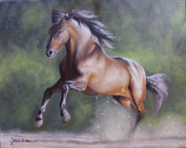 Konj- ulje na platnu 40x50cmcm, autor Simic Dragana
