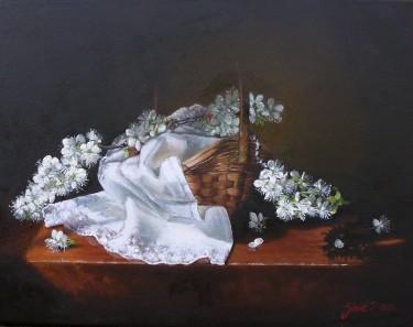 Cvet sljive- ulje na platnu 35x45cm, autor Simic Dragana