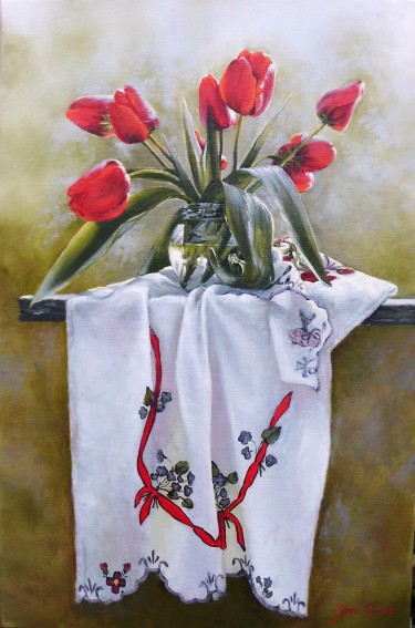 Lale- ulje na platnu 40x60cm, autor Simic Dragana