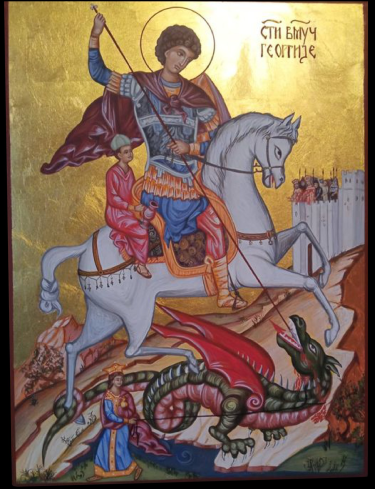 Ikona Sv Velikomucenika Georgija, autor Dragana Zivadinovic