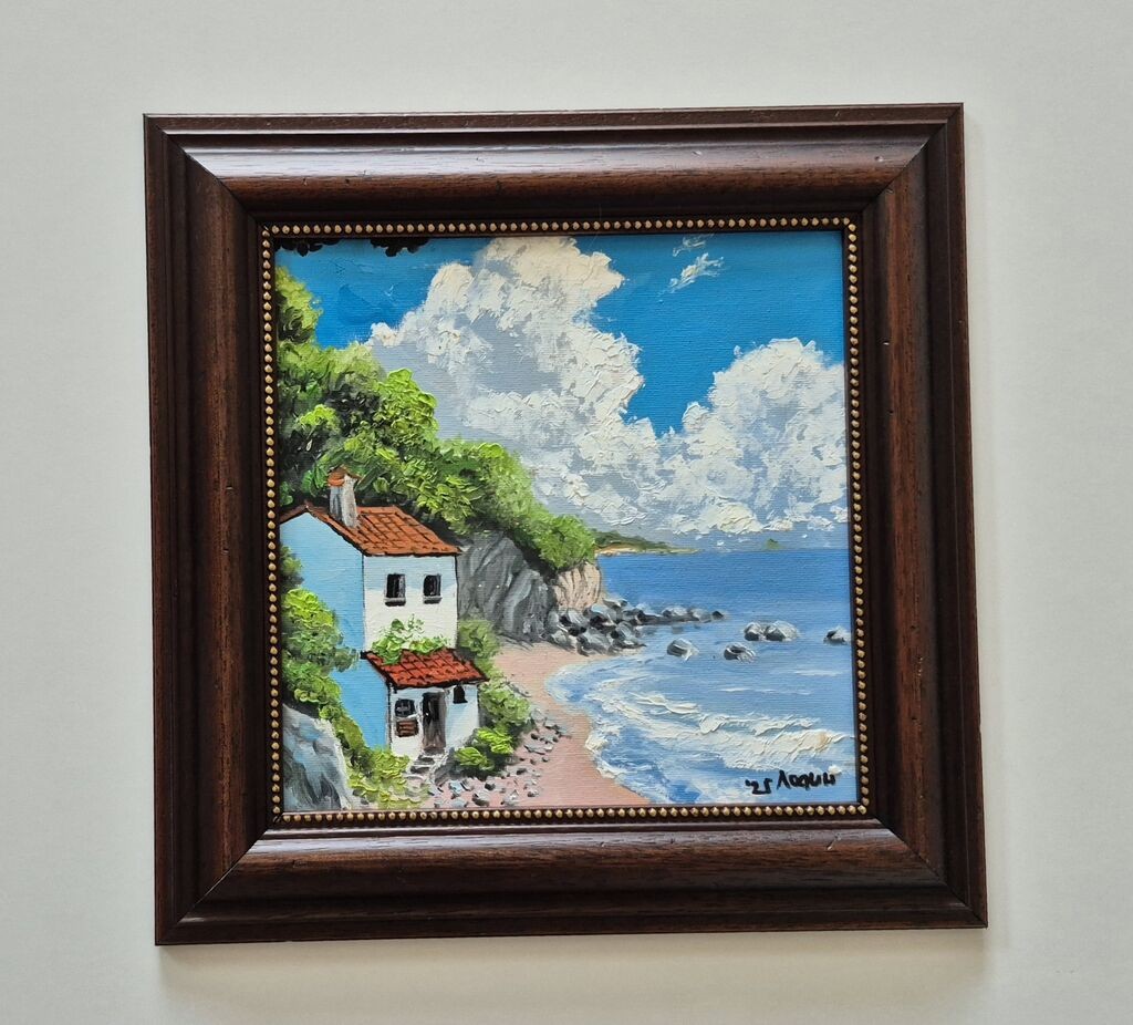 Ulje na platnu - Kuca do mora, prelepa slika