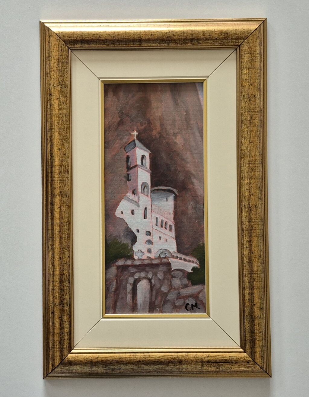 Ulje na platnu - Manastir Ostrog, prelepa slika